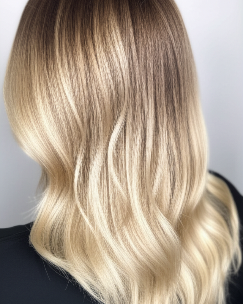 Beautiful balayage hair coloring by The Hair Company & Day Spa in Sidney, OH